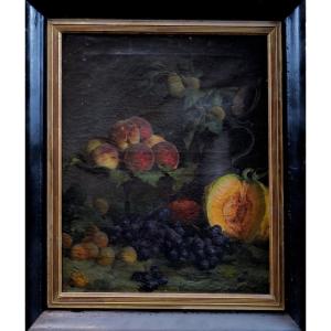 Gustave Bienvetu (1850 - 1916) Nature morte aux fruits - 45 X 57