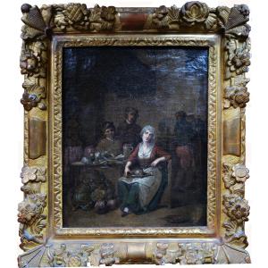 École flamande XVIIIe, (43 X 35,5 cm) attribuée à Jan Baptiste Lambrechts