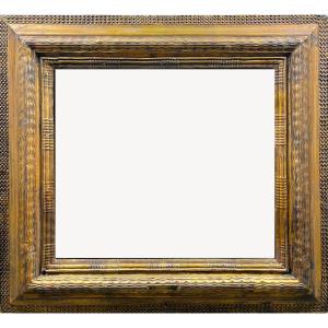 Cadre doré XIXe de style hollandais 59 X 54 cm / Feuillure 41,5 X 36,5 cm 