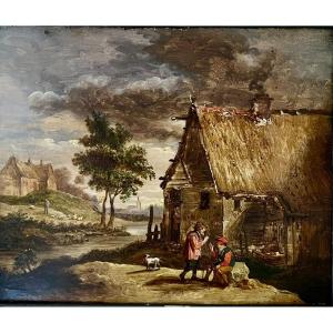 École flamande fin XVIIe siècle Dans le goût de David Teniers le Jeune (1610-1690) 17 X 21 cm