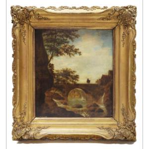 Mid-19th-century Flemish School (oil On Panel) 27 × 24 Cm (without Frame)