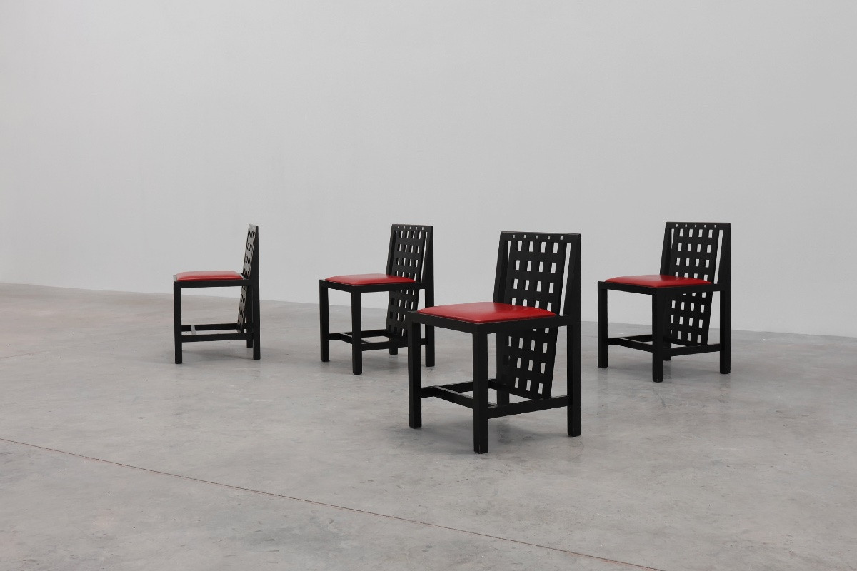 Ensemble De 4 Chaises De Salle à Manger Ds3 Par Charles Rennie Mackintosh Pour Atelier Int-photo-7