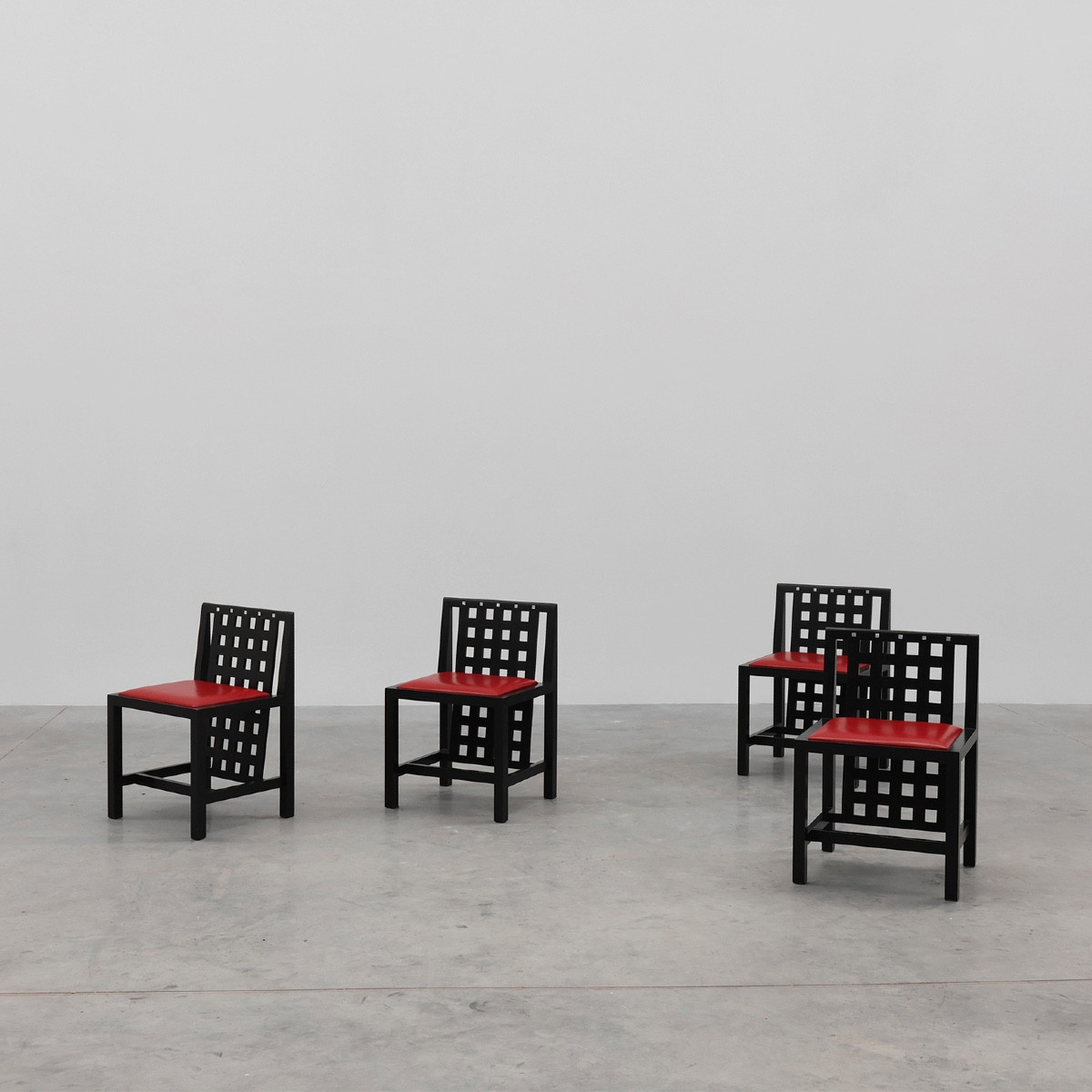 Ensemble De 4 Chaises De Salle à Manger Ds3 Par Charles Rennie Mackintosh Pour Atelier Int