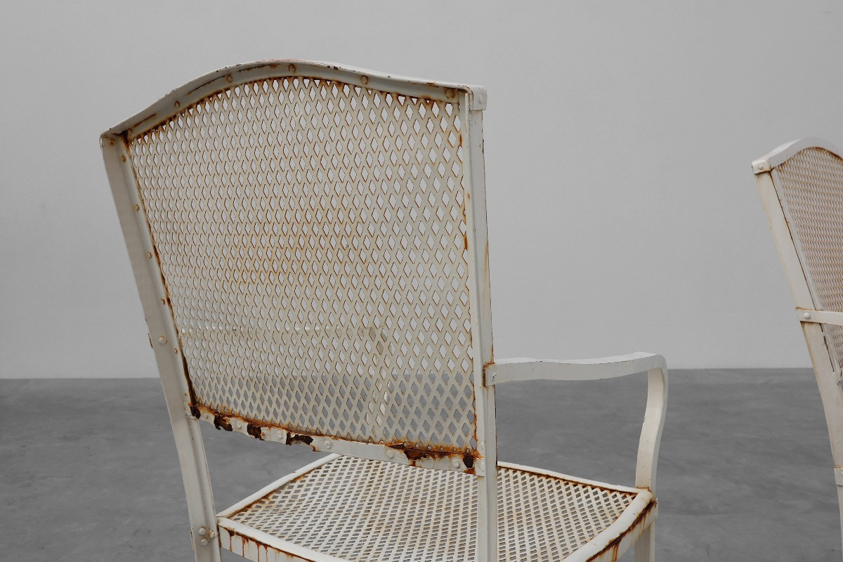 Set Of 4 Iron Garden Chairs By Gustave Serrurier-bovy For Serrurier Et Cie, 1903-photo-3
