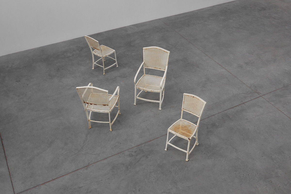 Set Of 4 Iron Garden Chairs By Gustave Serrurier-bovy For Serrurier Et Cie, 1903-photo-6