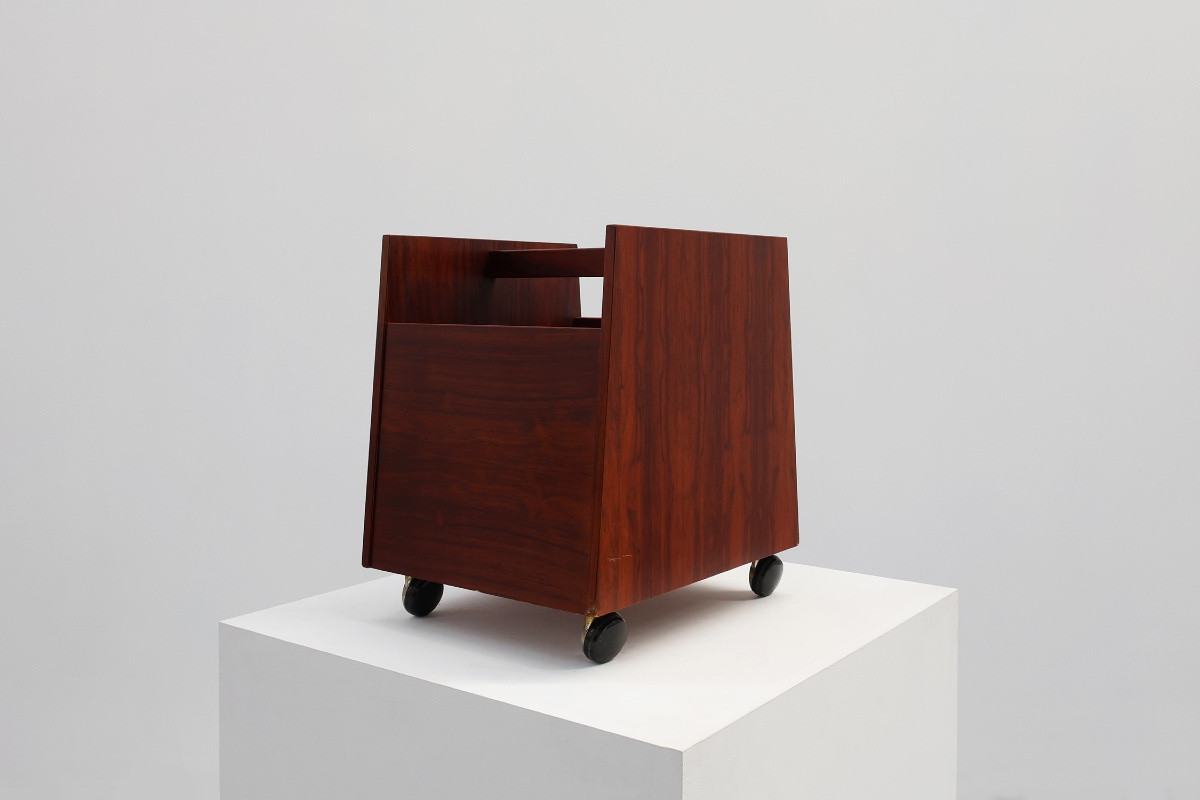 Porte-revues et porte-disques vinyles par Rolf Hesland pour Bruksbo, Norvège, années 1970-photo-4