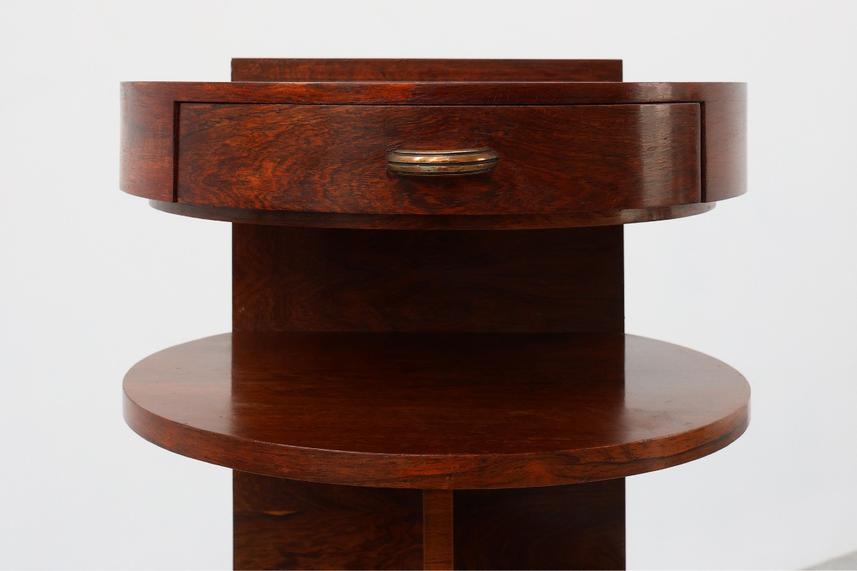 Table de chevet ou armoire en bois de Michel Dufet de style Art déco, France vers 1930-photo-3