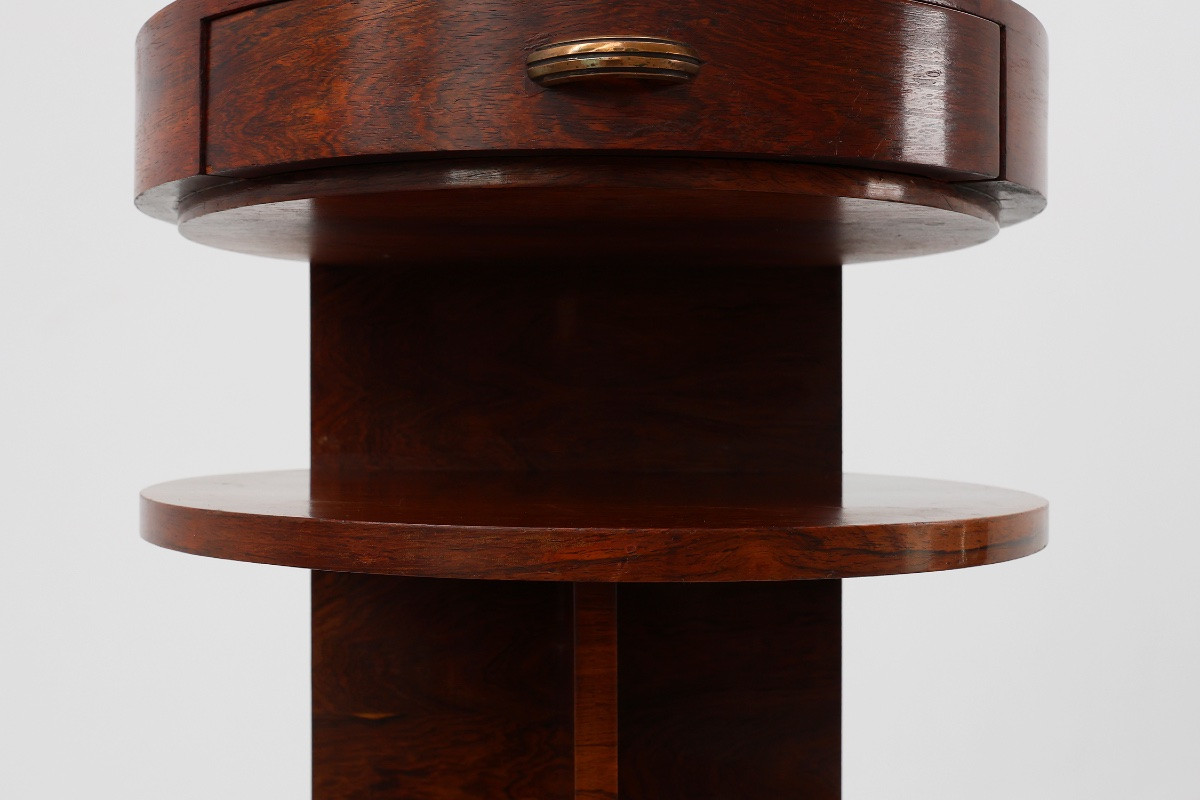 Table de chevet ou armoire en bois de Michel Dufet de style Art déco, France vers 1930-photo-1