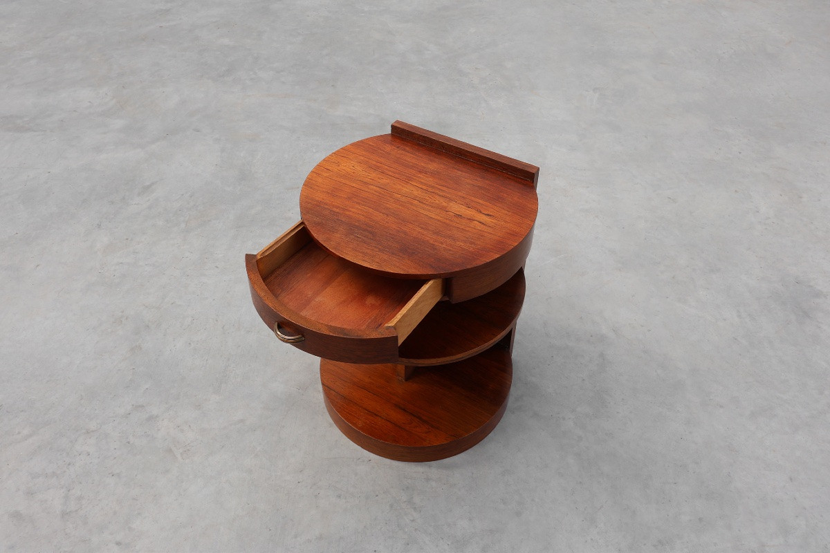 Table de chevet ou armoire en bois de Michel Dufet de style Art déco, France vers 1930-photo-4