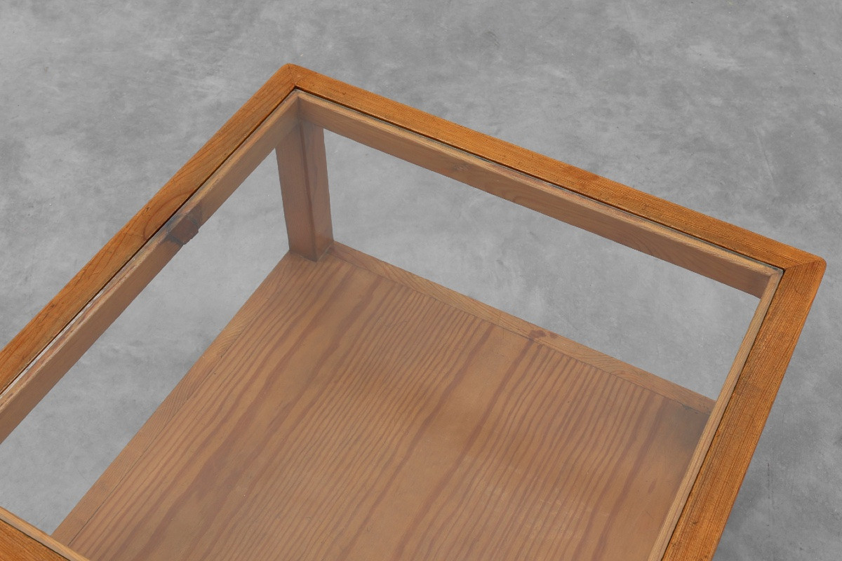 Pair Of Biosca Square Pine Coffee Tables, Spain, 1960s.-photo-5