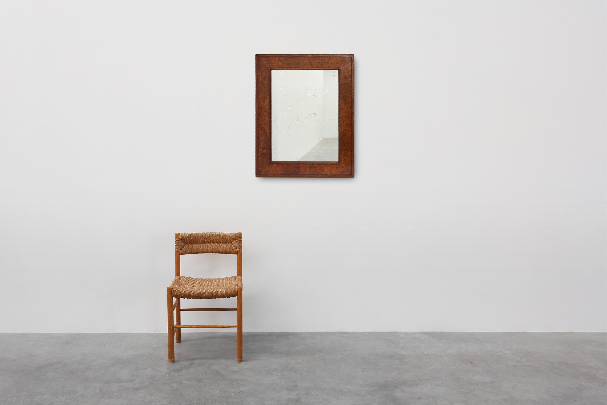 Antique Rectangular Walnut Wall Mirror, France, Circa 1880-photo-2