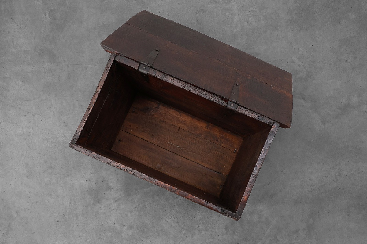 Coffre gothique en chêne sculpté du XVIe siècle, France-photo-4