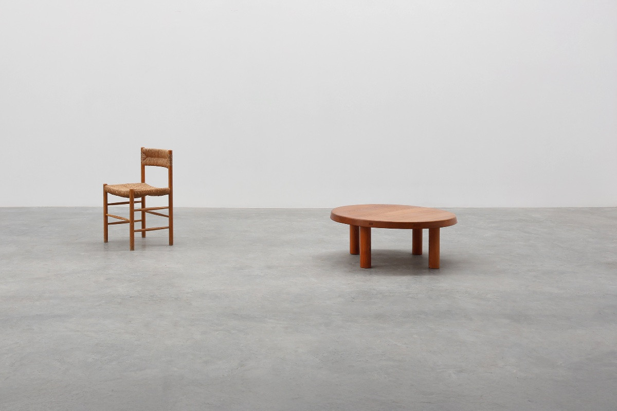 Pierre Chapo, Table basse Modèle T02M en orme massif, France 1976-photo-3