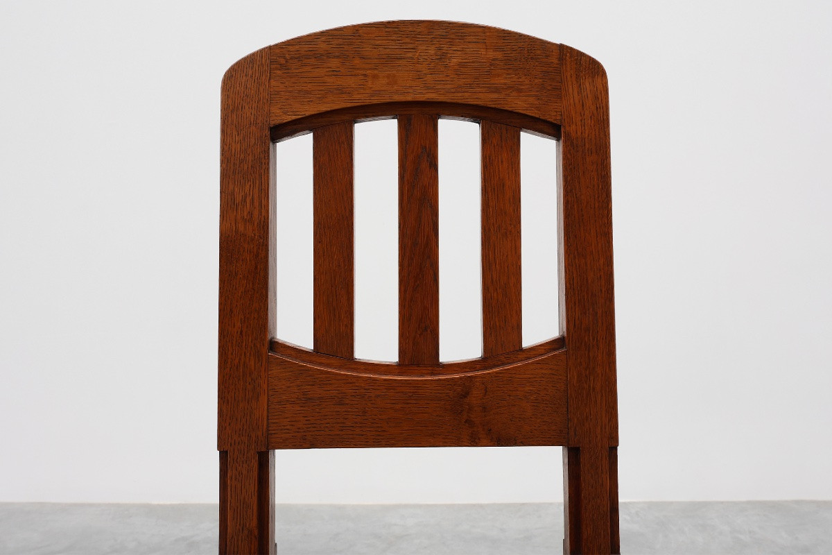 Ensemble de 4 chaises de salle à manger Art Déco début 1915,  Belgique-photo-3