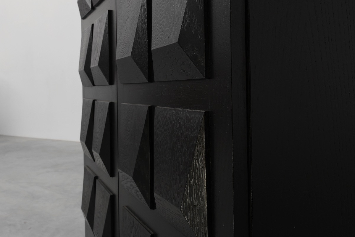 Brutalist Sideboard Or China Cabinet From The Mid-20th Century, Belgium, Circa 1970-photo-8