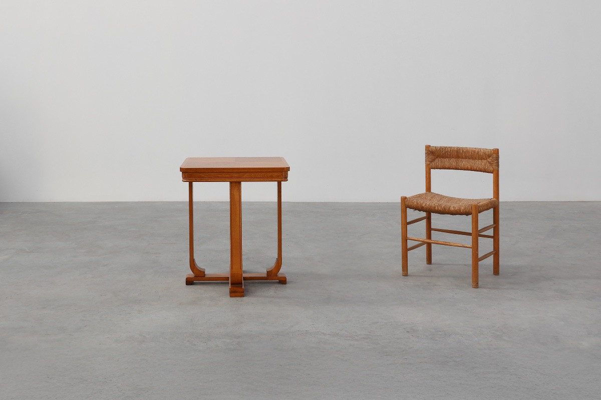 Belgian Art Deco Side Table With A Geometric Top, Circa 1920-photo-2
