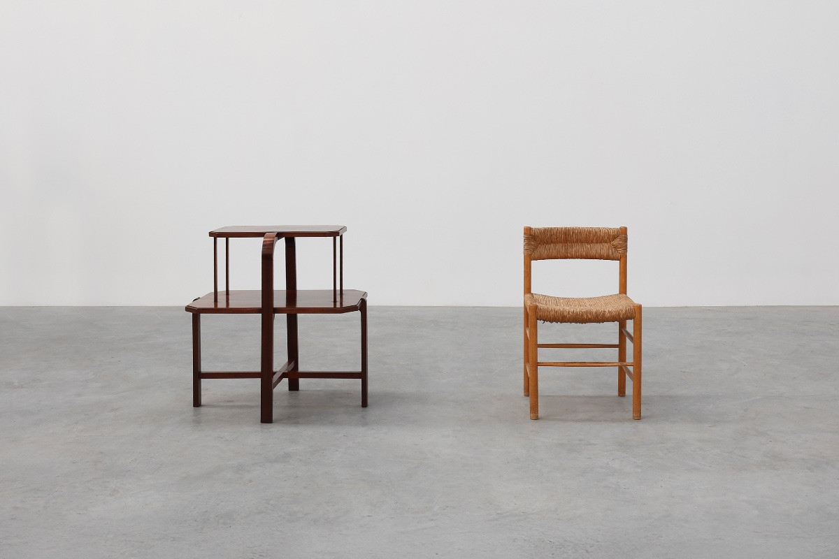 Art Deco Two-tiered Wooden Side Table Or Coffee Table, France, Circa 1920-photo-2
