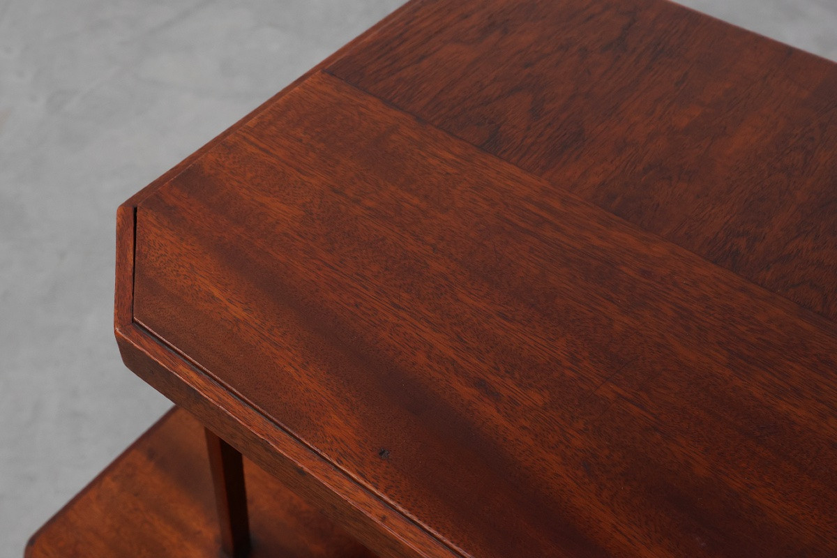 Art Deco Two-tiered Wooden Side Table Or Coffee Table, France, Circa 1920-photo-5