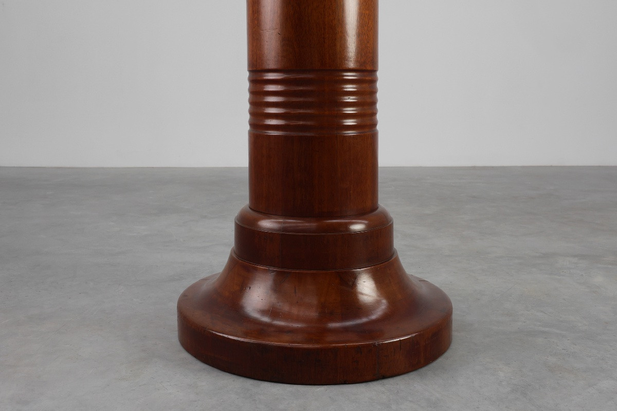 Art Deco Sculptural Base In Solid Wood, France, Circa 1925-photo-2