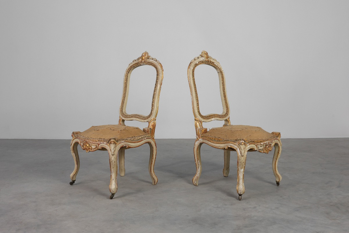 Suite Louis XV originale du début du XIXe siècle en bois sculpté, France-photo-3