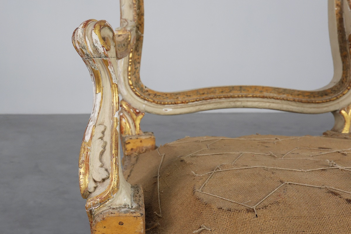 Suite Louis XV originale du début du XIXe siècle en bois sculpté, France-photo-5
