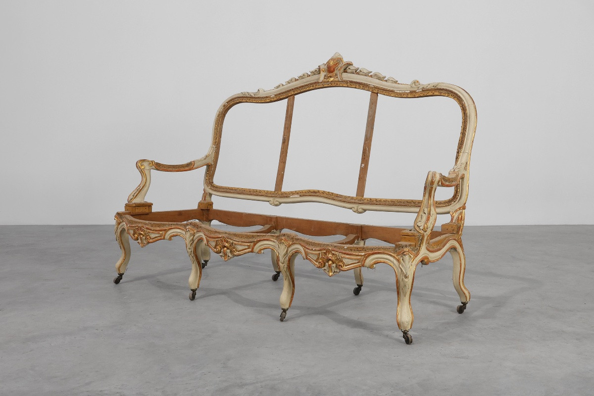 Suite Louis XV originale du début du XIXe siècle en bois sculpté, France-photo-8