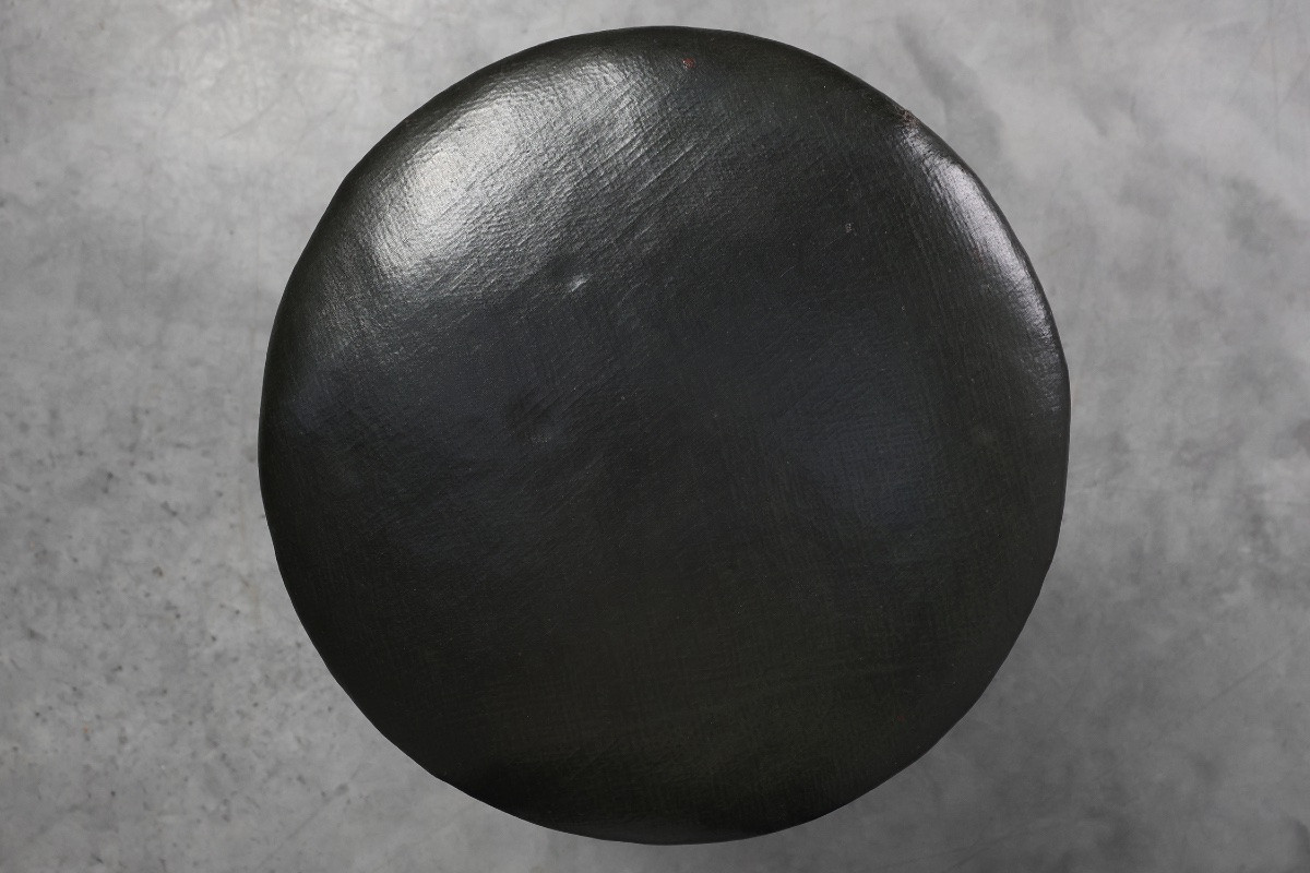 Tabouret en chêne et cuir, début Art Déco & Arts and Crafts, France, années 1920-photo-2