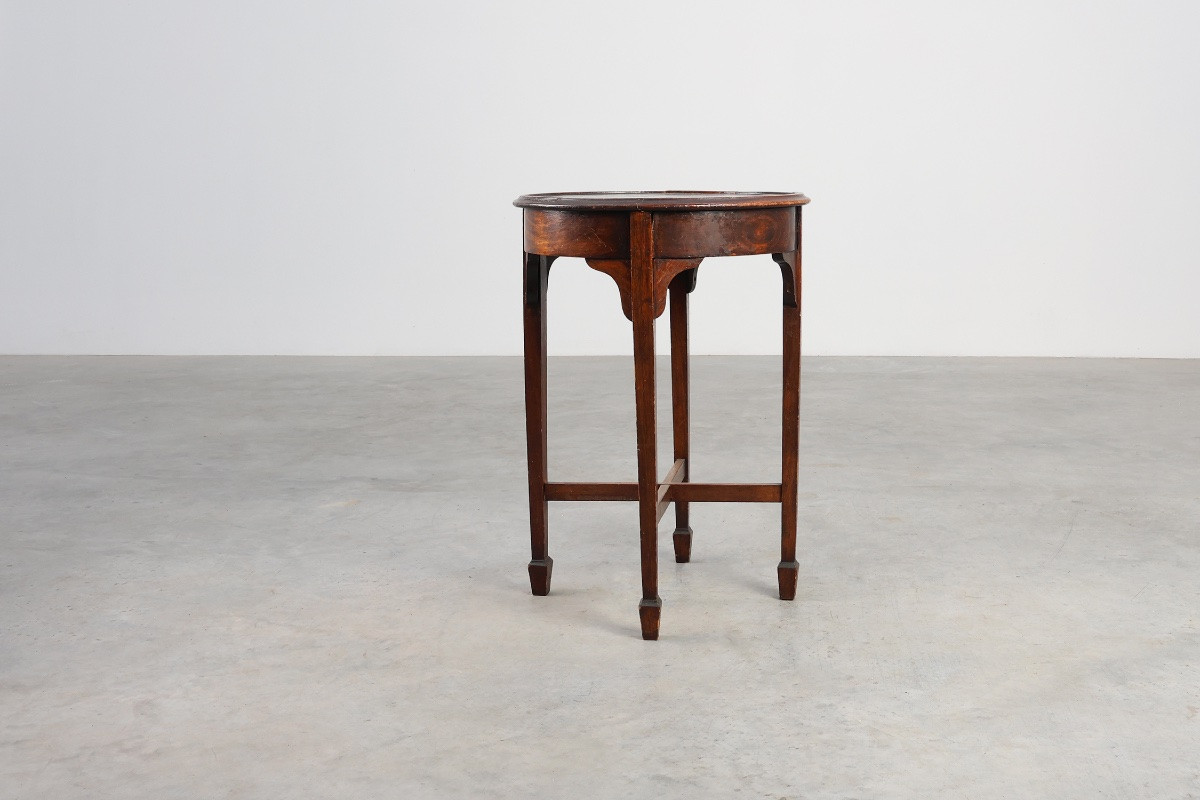 Table d'appoint ronde rustique du XIXe siècle, France-photo-2