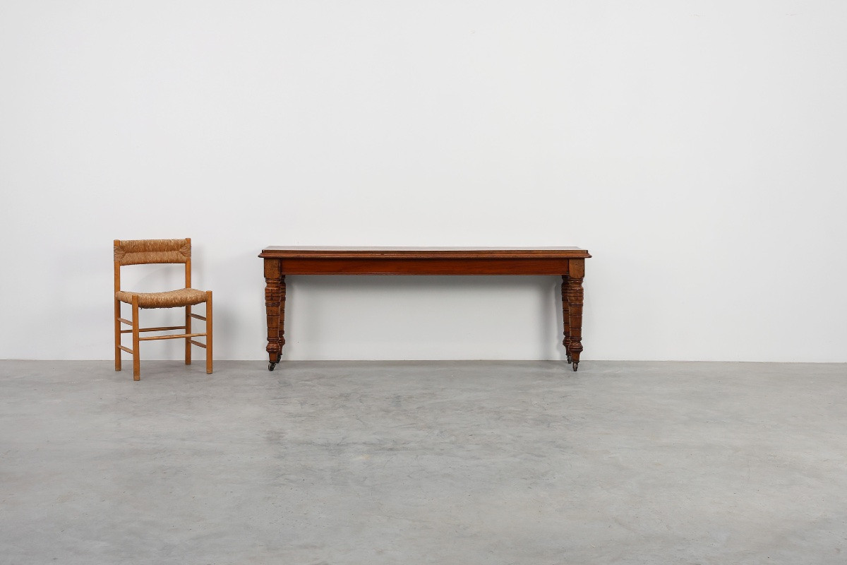 Large Walnut Console Table In The William IV Style, United Kingdom, Circa 1840-photo-2