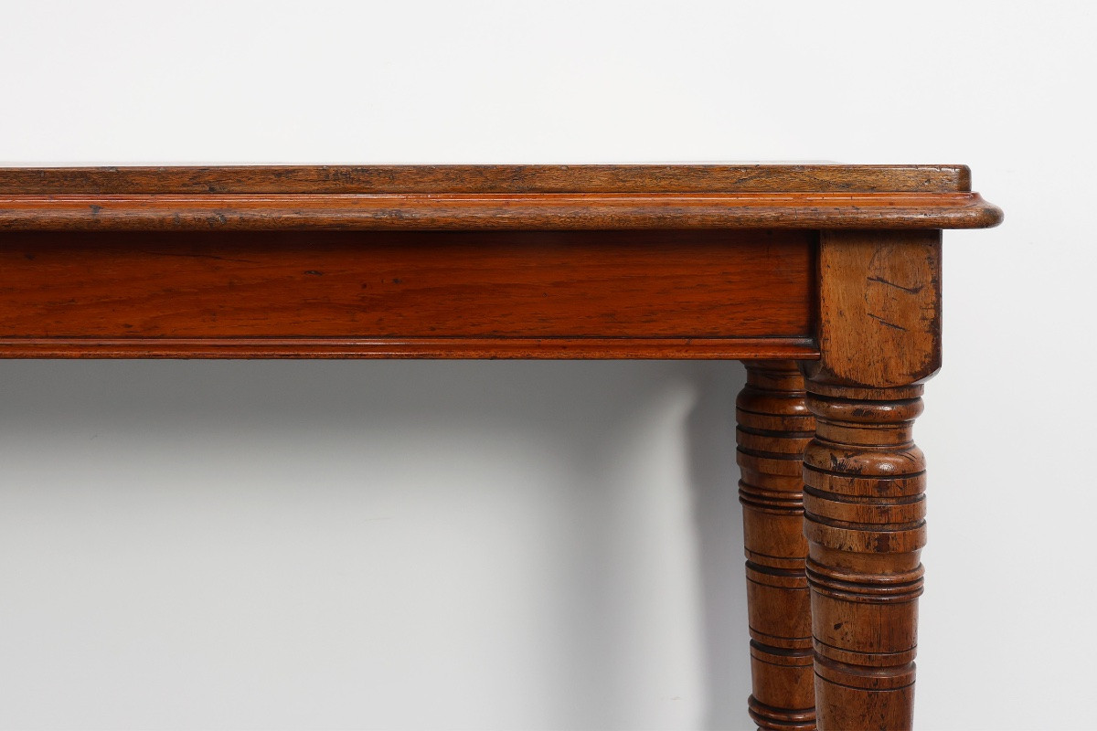Large Walnut Console Table In The William IV Style, United Kingdom, Circa 1840-photo-4