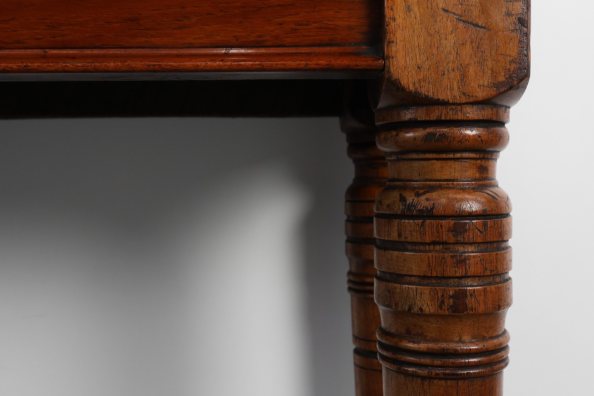 Large Walnut Console Table In The William IV Style, United Kingdom, Circa 1840-photo-4
