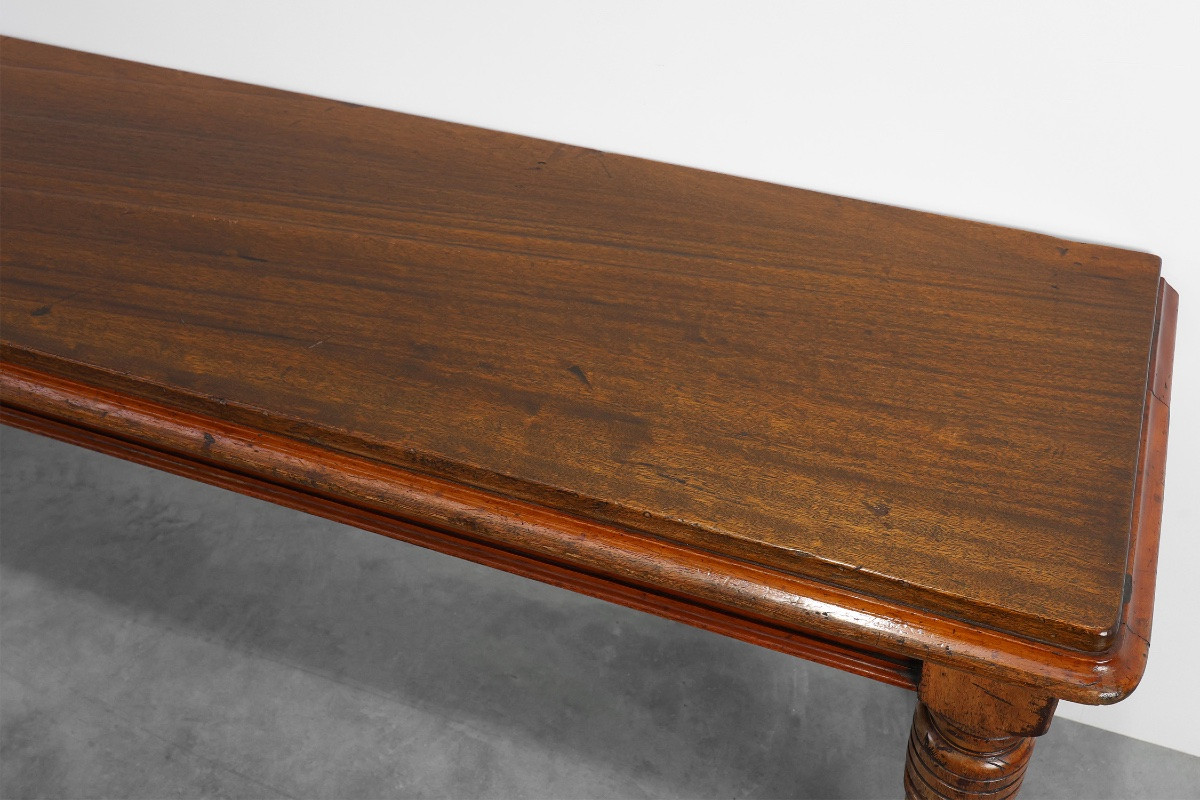 Large Walnut Console Table In The William IV Style, United Kingdom, Circa 1840-photo-6
