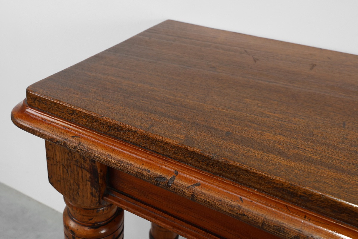 Large Walnut Console Table In The William IV Style, United Kingdom, Circa 1840-photo-7