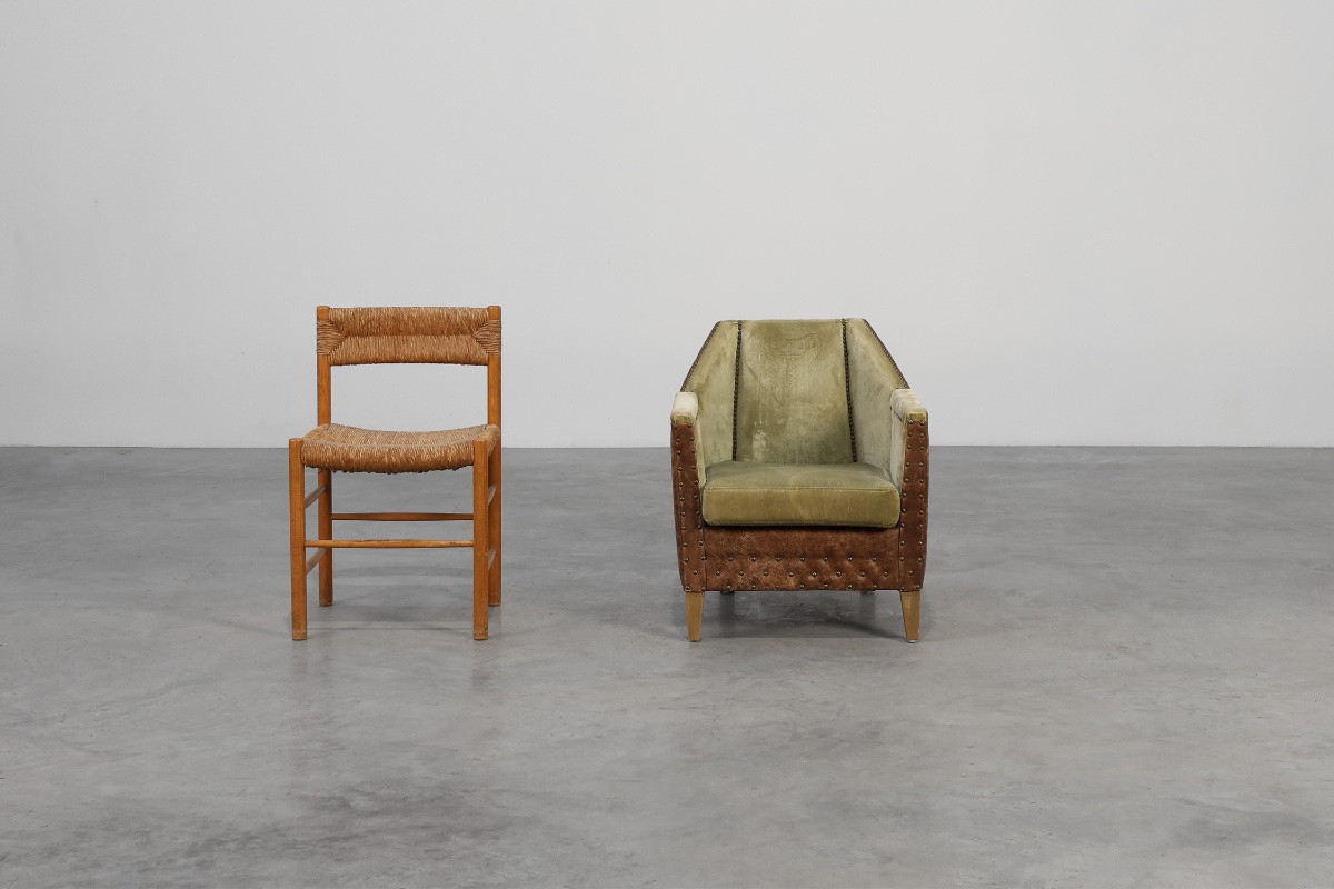 Fauteuil sculptural Art Déco, France, années 1930-photo-3