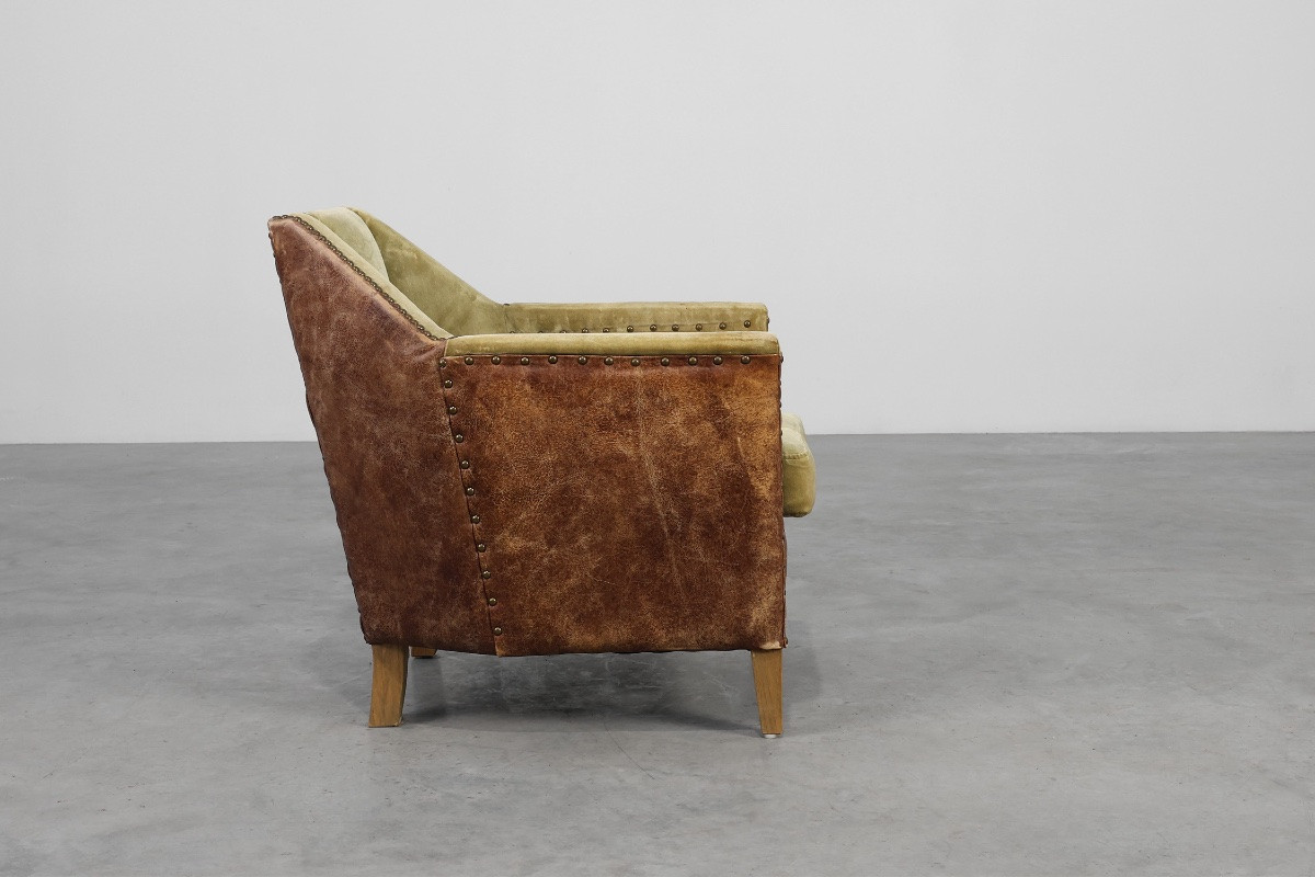 Fauteuil sculptural Art Déco, France, années 1930-photo-4