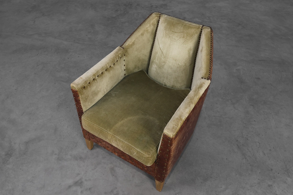 Fauteuil sculptural Art Déco, France, années 1930-photo-7