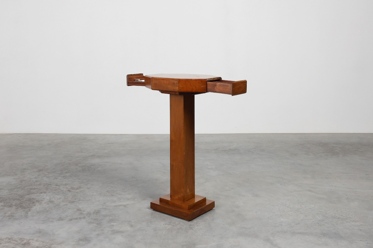 Art Deco Side Table With Drawers And Integrated Ashtray, France Circa 1925-photo-1