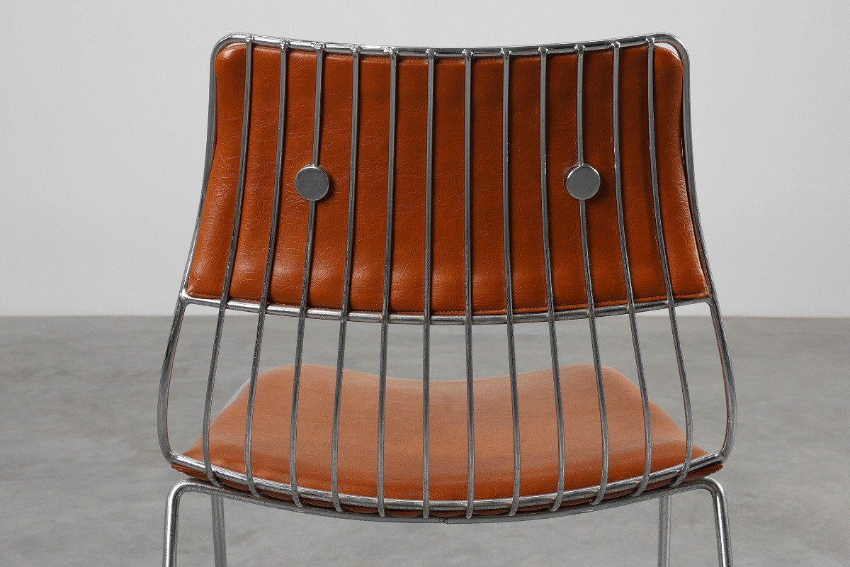 Chaise Wire Chair emblématique de Rudi Verelst pour Novalux, Belgique, 1970-photo-4
