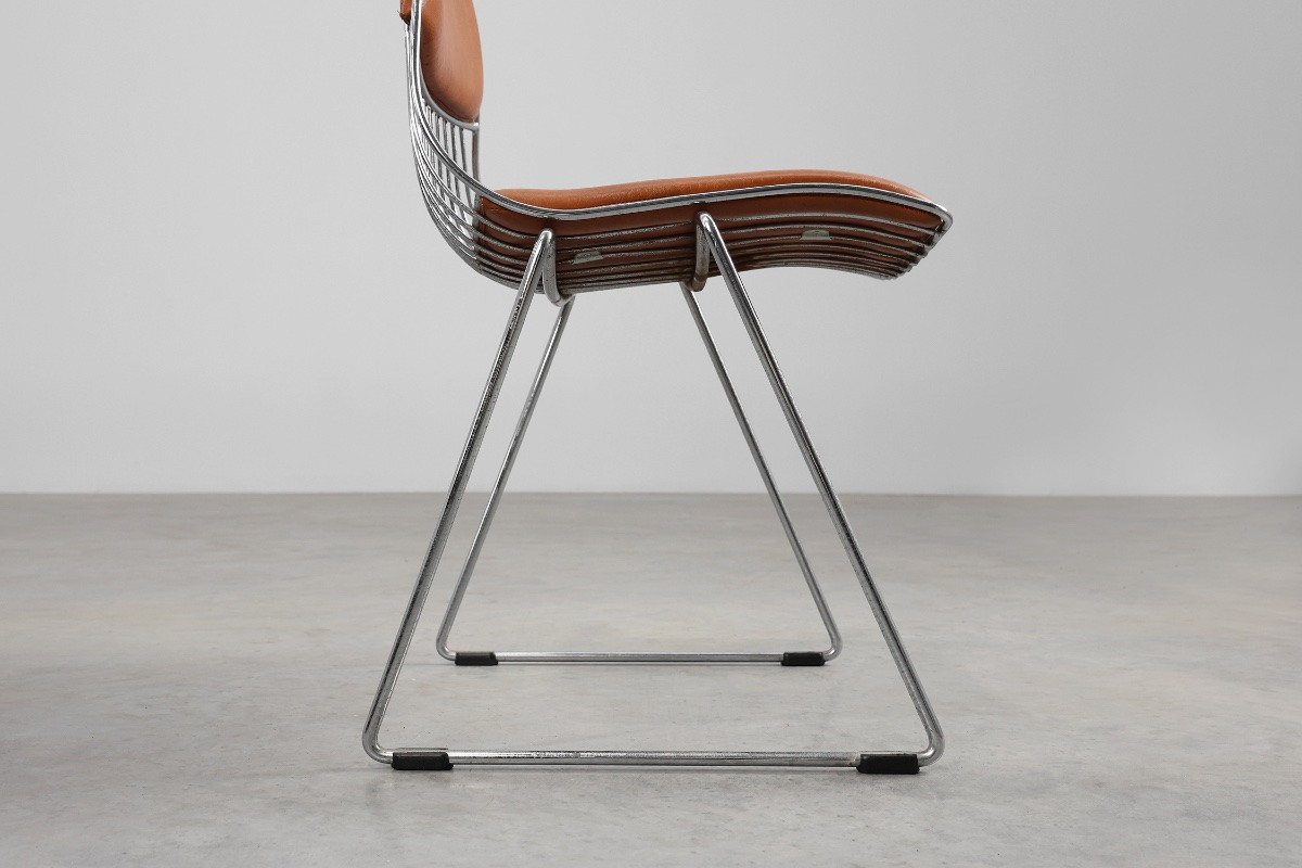 Chaise Wire Chair emblématique de Rudi Verelst pour Novalux, Belgique, 1970-photo-2