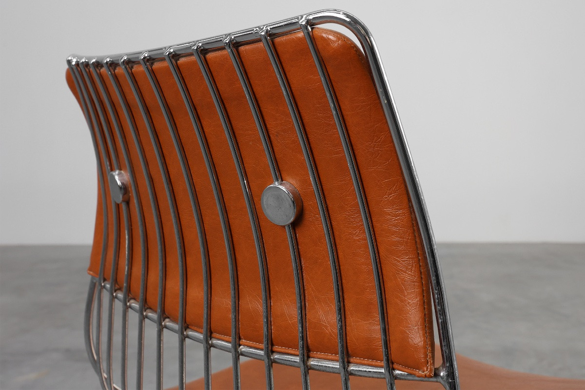 Chaise Wire Chair emblématique de Rudi Verelst pour Novalux, Belgique, 1970-photo-4