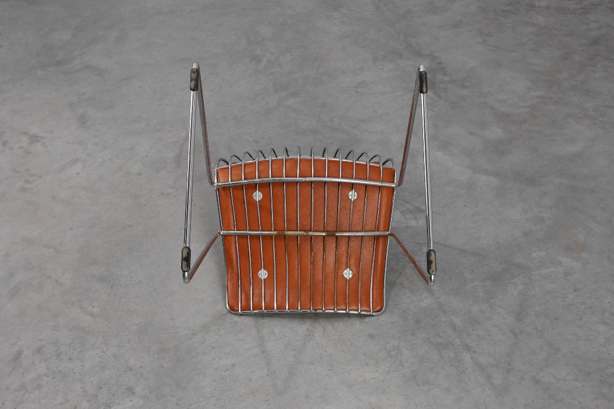 Chaise Wire Chair emblématique de Rudi Verelst pour Novalux, Belgique, 1970-photo-7