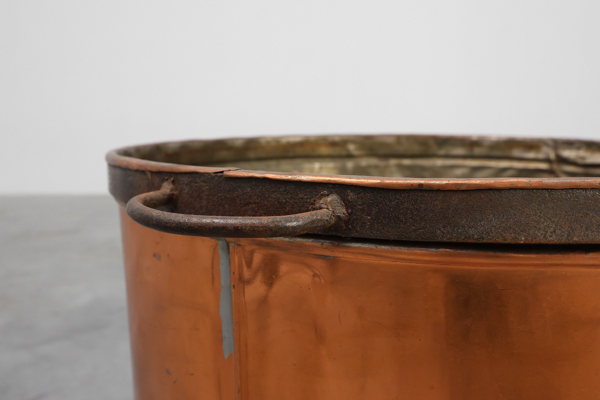 Large Copper Brewing Vat Or Vessel, France, Circa 1820-photo-4