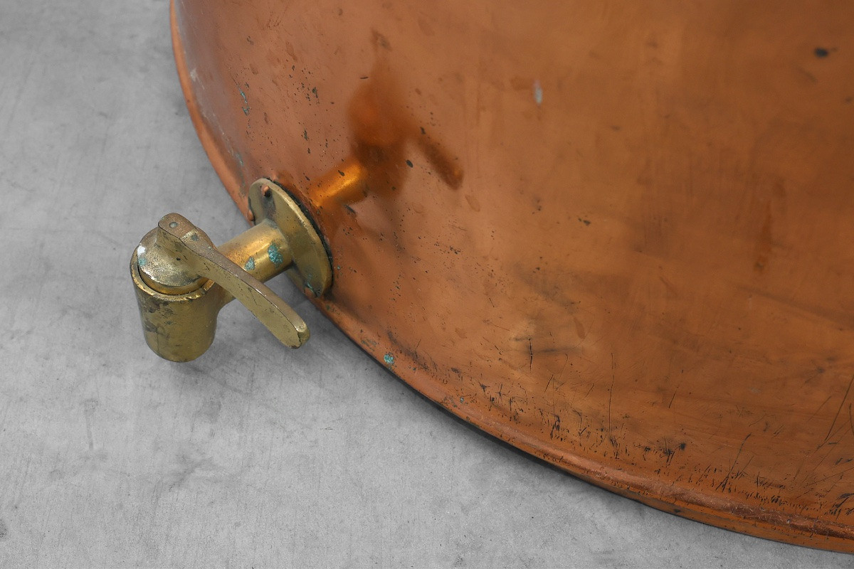 Large Copper Brewing Vat Or Vessel, France, Circa 1820-photo-1