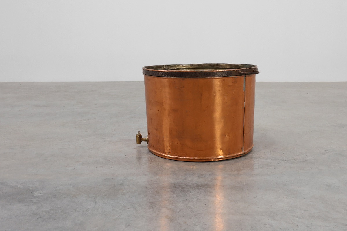 Large Copper Brewing Vat Or Vessel, France, Circa 1820-photo-2