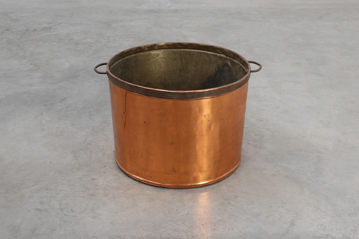 Large Copper Brewing Vat Or Vessel, France, Circa 1820-photo-3