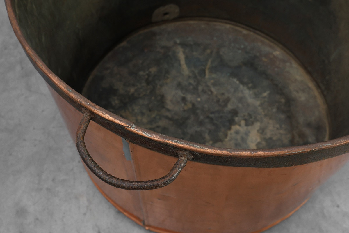 Large Copper Brewing Vat Or Vessel, France, Circa 1820-photo-4