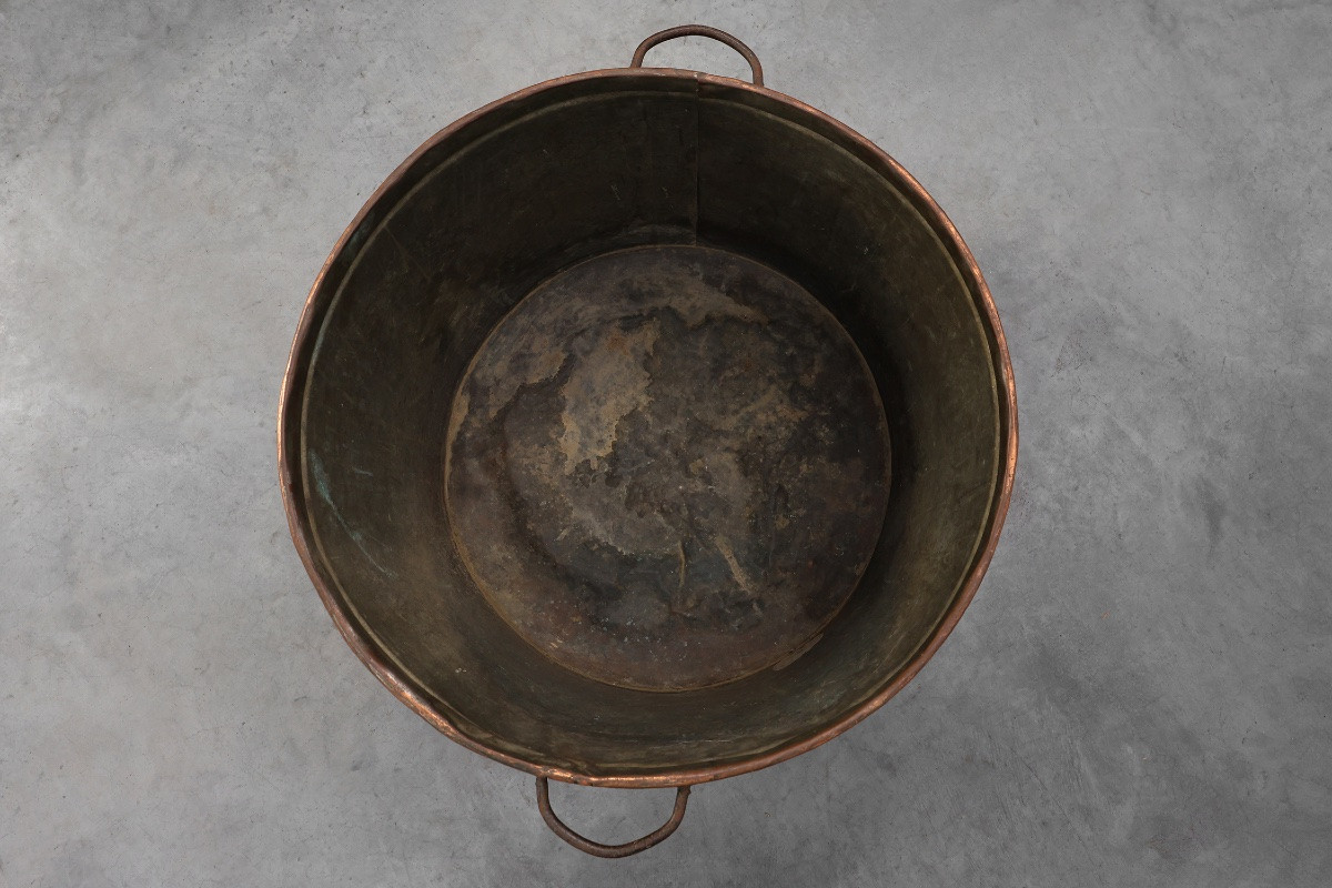 Large Copper Brewing Vat Or Vessel, France, Circa 1820-photo-5