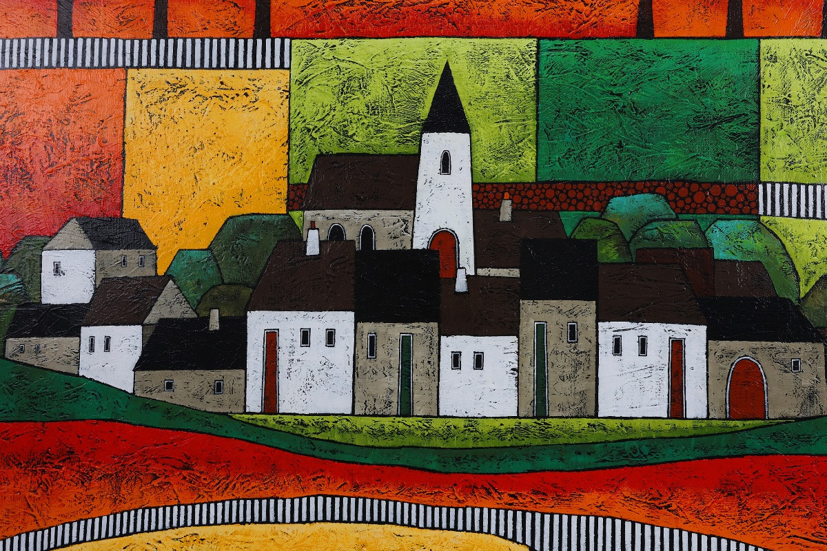 Large Painting By Marja Boekhout, Belgium, 2004-photo-1