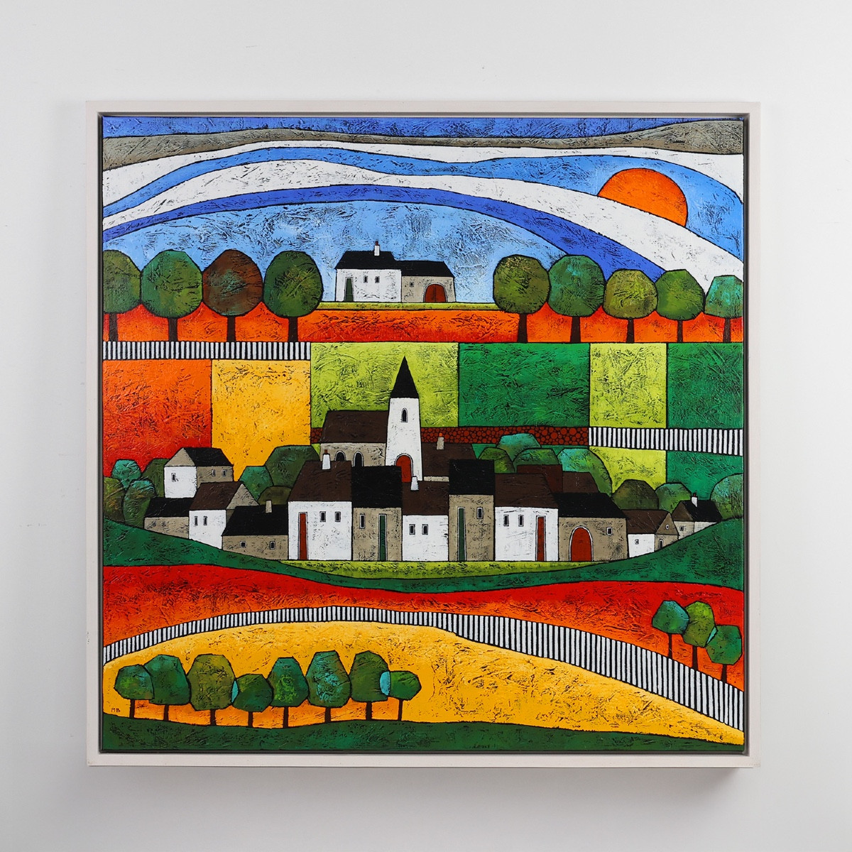 Large Painting By Marja Boekhout, Belgium, 2004