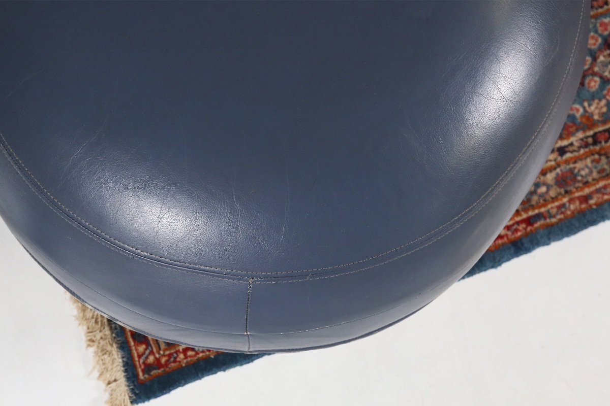 Leather Pouf By Lowie Vermeersch For Durlet, Belgium 1999-photo-4